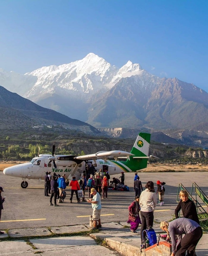 Sân bay ở thị trấn Jomsom Nepal