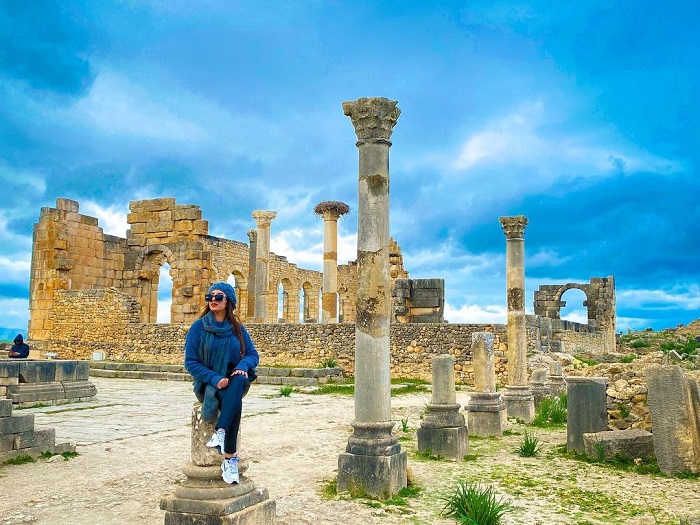 Đi bộ giữa Tàn tích La Mã của Volubilis là điều nên làm ở thành phố Meknes Maroc