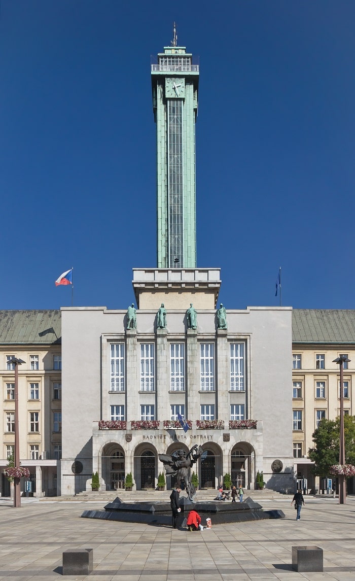 Tháp Tòa thị chính Mới là điểm tham quan ở thành phố Ostrava Séc 