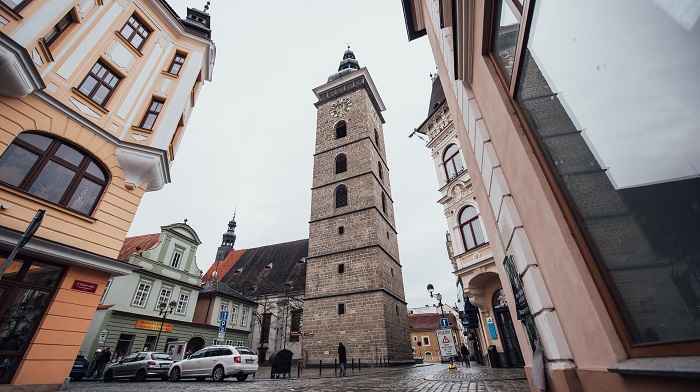 Tháp Đen là điểm tham quan ở thị trấn Ceske Budejovice