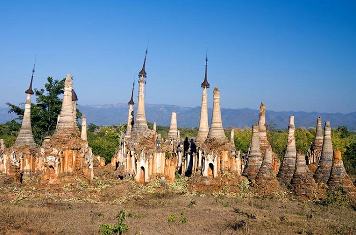 Điểm tham quan gần chùa Kakku Myanmar - Tổ hợp Bảo tháp Indein 
