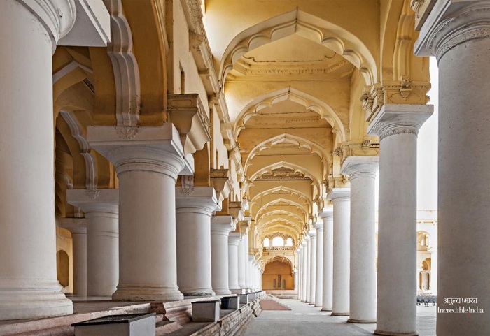 Cung điện được xây dựng bằng đá granit và vữa - du lịch Madurai