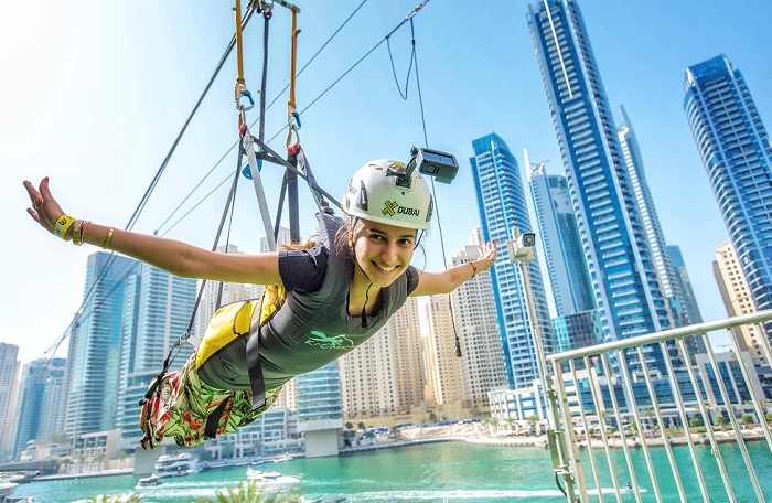 XLine Dubai Marina là đường trượt zipline trên thế giới tuyệt đẹp