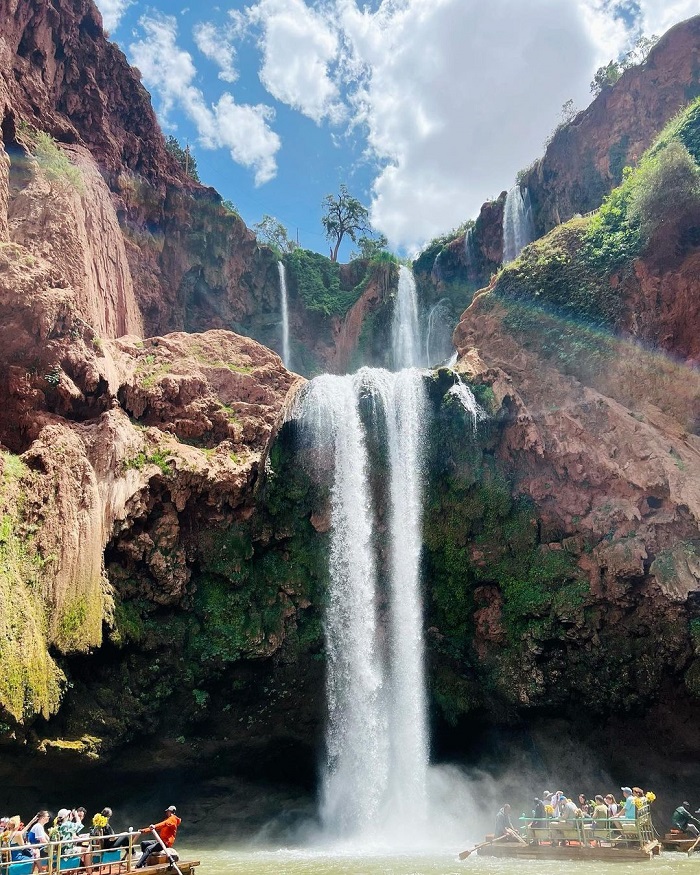 Thác Ouzoud là một trong những thác nước đẹp ở châu Phi cao 110 mét