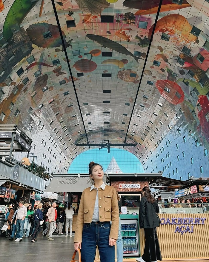 Check in chợ Markthal Amsterdam