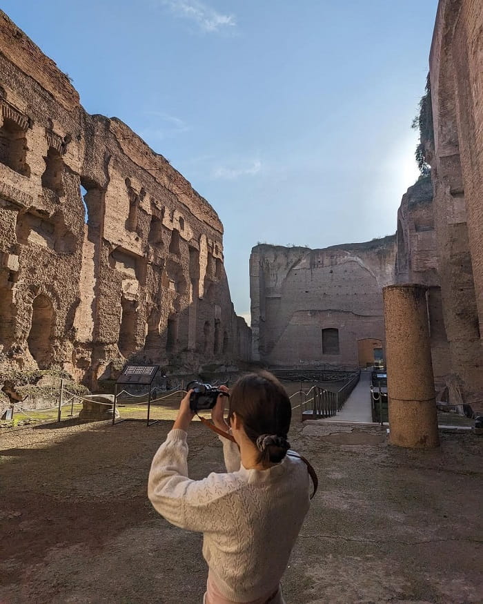 Mùa xuân ở Rome có gì hay - khu tắm Caracalla