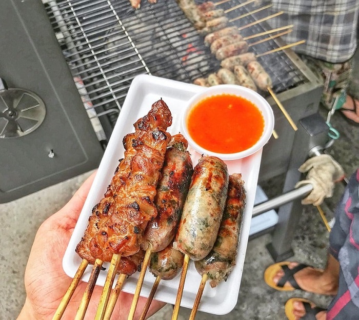 Các quán ăn vặt ngon ở Vĩnh Phúc - Phố xiên nướng