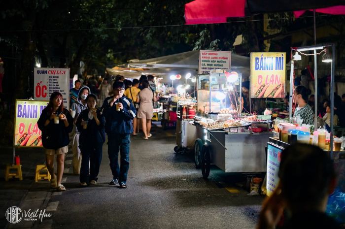 Phố ẩm thực đêm Trương Định các khu chợ đêm ở Huế