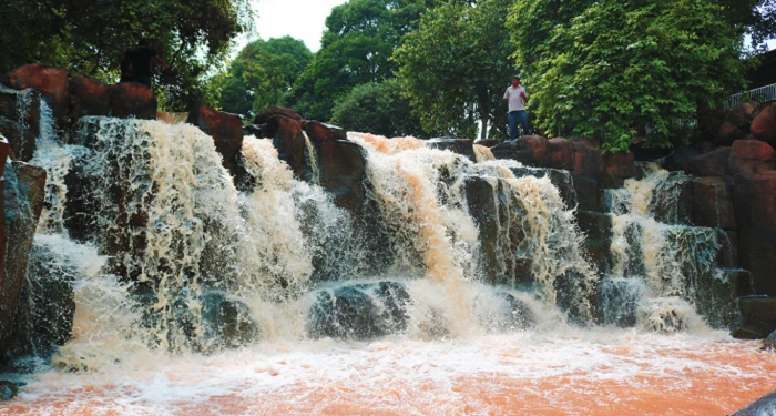 The majestic image of standing waterfall in Binh Phuoc