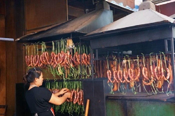 smoked ribs sausage - delicious food at Ban Pac Rang 