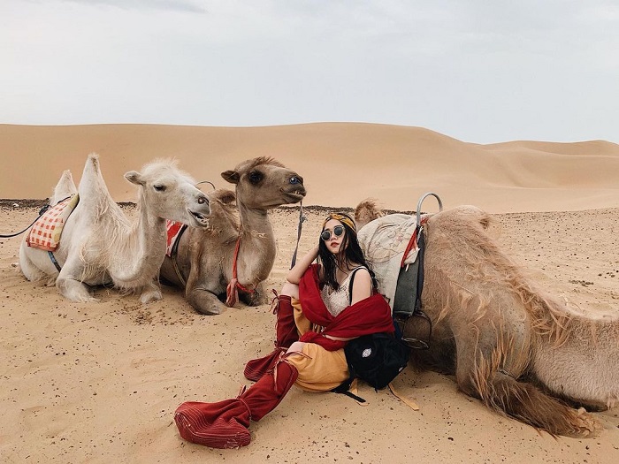 Sa mạc Kubuqi - một trong những sa mạc nổi tiếng ở Trung Quốc 