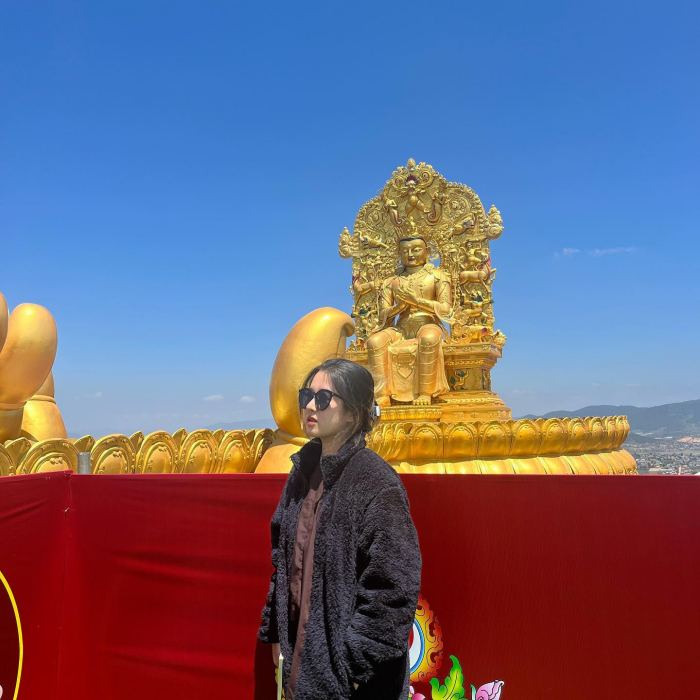 Tượng Đức Phật Vô Lượng Thọ Đại Bảo tháp Kinh luân ở Lâm Đồng