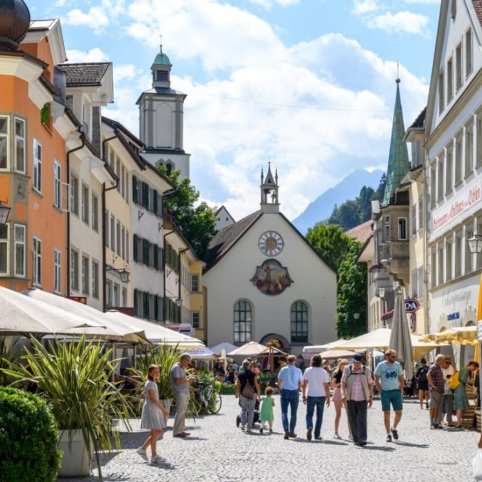 Khu vực Marktgasse là điểm tham quan ở thị trấn Feldkirch 