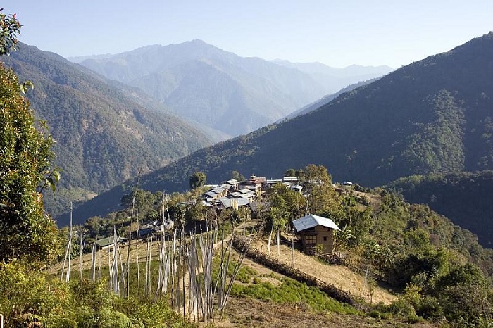 Làng Korphu là điểm tham quan ở thị trấn Trongsa Bhutan