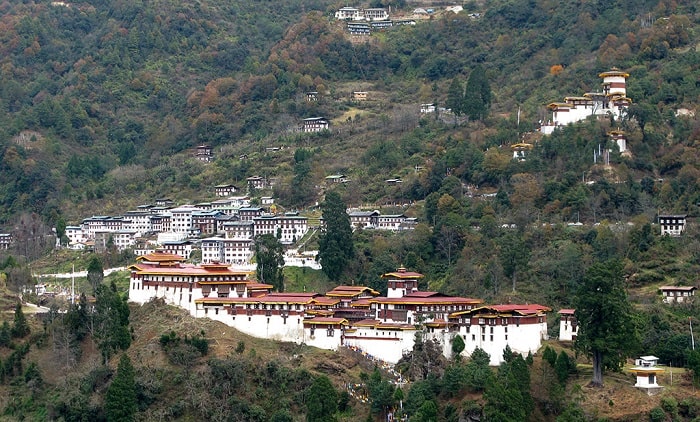 Trongsa Dzong là điểm tham quan ở thị trấn Trongsa Bhutan