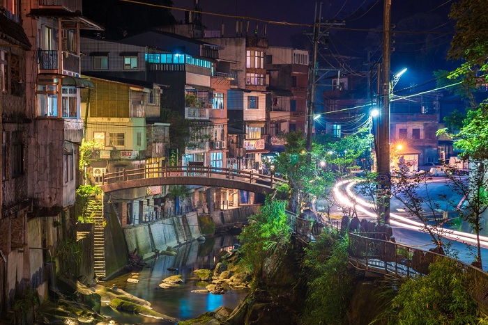 Phố cổ Shiding về đêm Hồ Nghìn Đảo Đài Loan