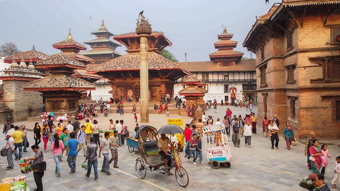 Quảng trường Kathmandu Durbar là điểm tham quan gần tu viện Kopan Nepal 