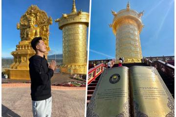 Chiêm bái Đại Bảo tháp Kinh luân ở Lâm Đồng đạt kỷ lục lớn nhất thế giới