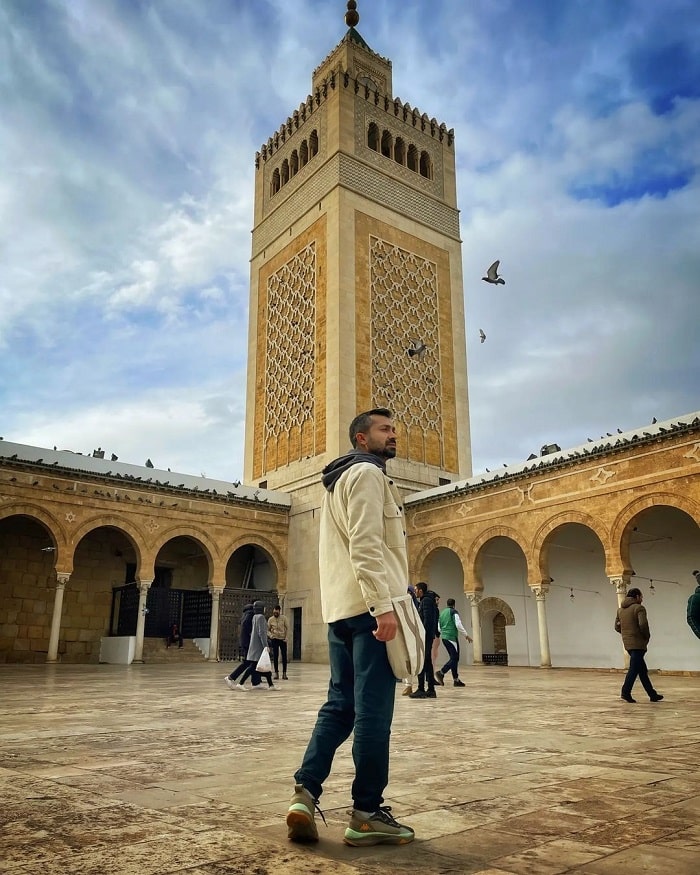 Tòa tháp ở nhà thờ Hồi giáo Ez-Zitouna Tunisia