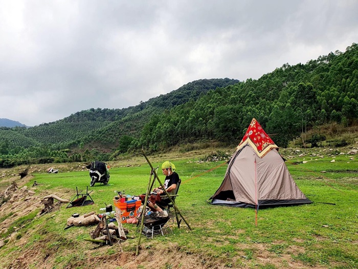 địa điểm cắm trại ở Bắc Giang - Bản Đá Húc