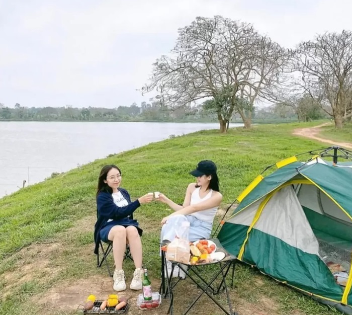 địa điểm cắm trại ở Bắc Giang - Hồ Khuôn Thần