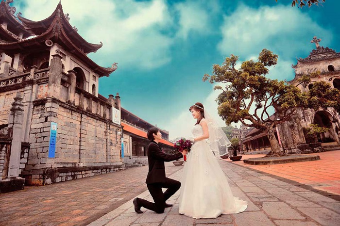 địa điểm chụp ảnh cưới Ninh Bình - Nhà thờ đá Phát Diệm