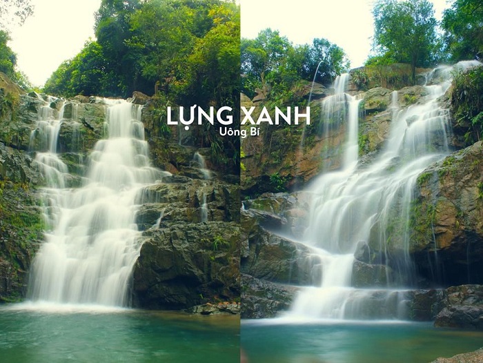 Have fun at Lung Xanh waterfall - the most romantic waterfall in Quang Ninh