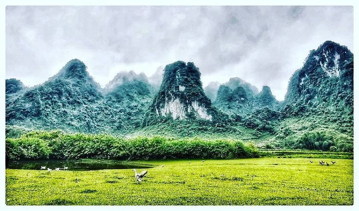 Tra Linh tourism - watching majestic mountains