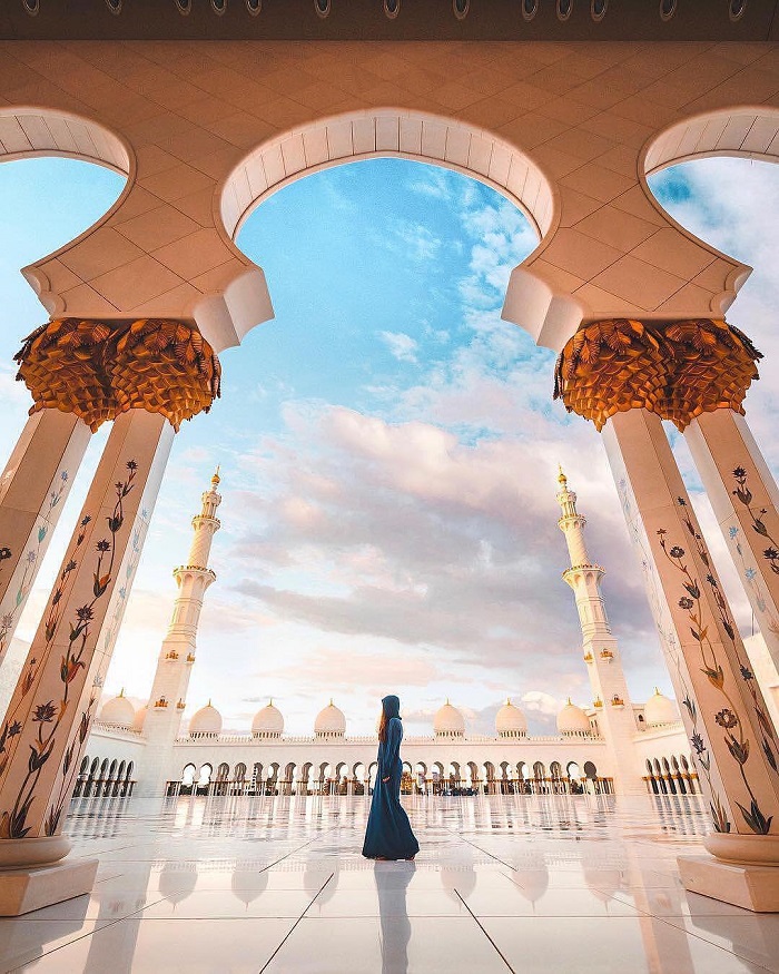 Nhà thờ Hồi giáo lớn Sheikh Zayed, Abu Dhabi địa điểm du lịch chụp ảnh đẹp nhất thế giới