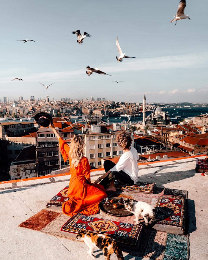 Tầng thượng Kubbe Istanbul. địa điểm chụp ảnh ở Istanbul