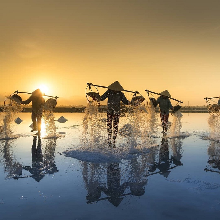 Hon Khoi is a famous salt field in Vietnam