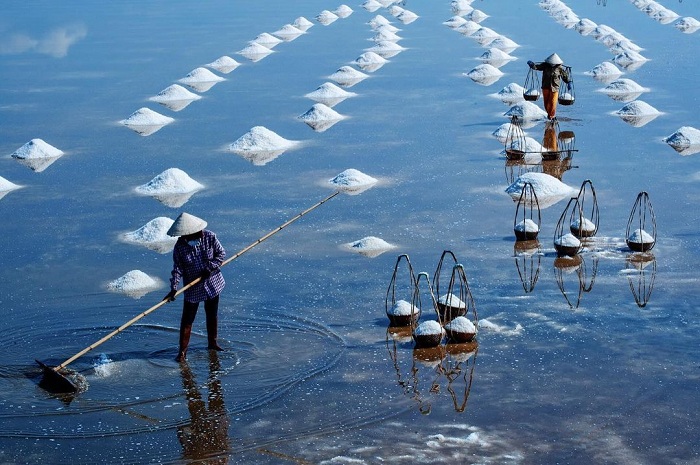 Hon Khoi is a famous salt field in Vietnam