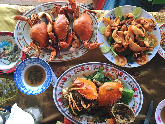 Check in Duyen Hai Tra Vinh wind power - Fresh seafood