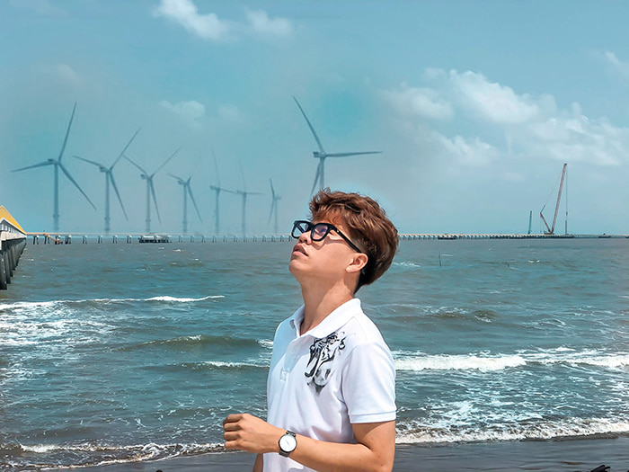 Check in Duyen Hai Tra Vinh wind power - Spectacular view