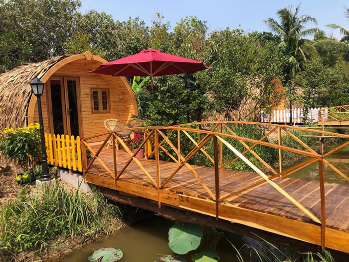 Khám phá Cocoland homestay Bến Tre - Ngôi nhà gỗ nhỏ xinh
