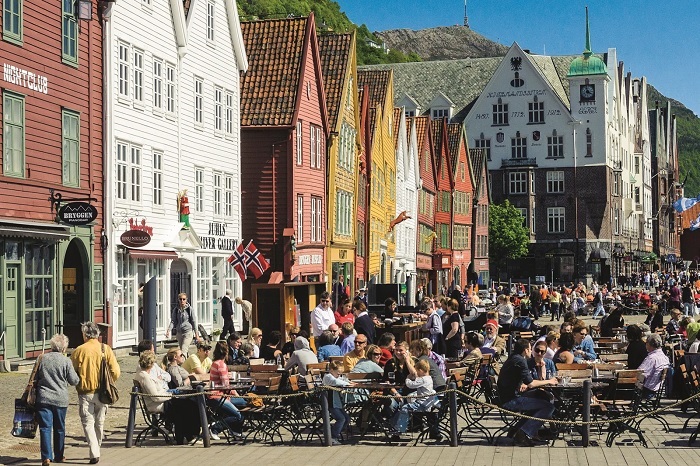 Quận Bryggen - du lịch Bergen Nauy