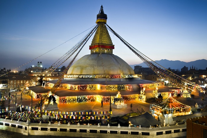 Bảo tháp Boudhanath, thung lũng Kathmandu, Nepal - địa điểm du lịch văn hóa của UNESCO
