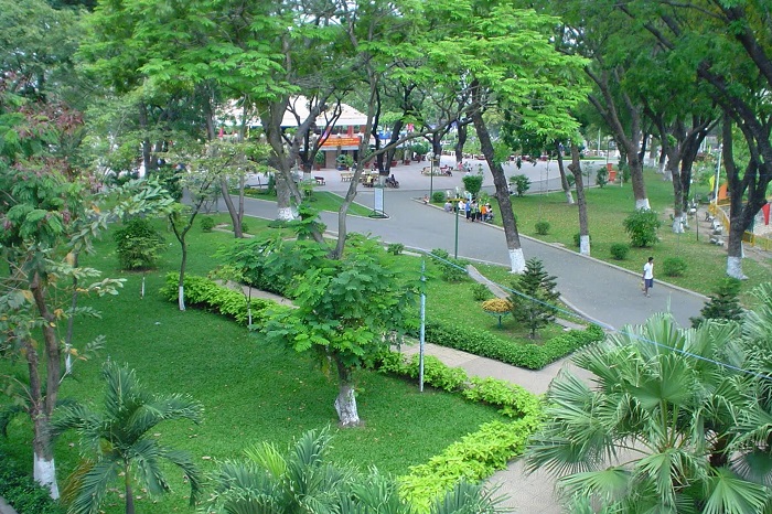 công viên Hoàng Văn Thụ Sài Gòn nhìn từ trên cao