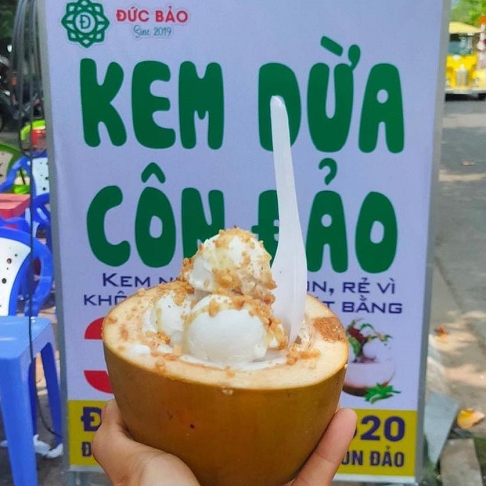 Các quán kem dừa ngon ở Côn Đảo -Quán kem dừa Côn Đảo Đức Bảo Sine