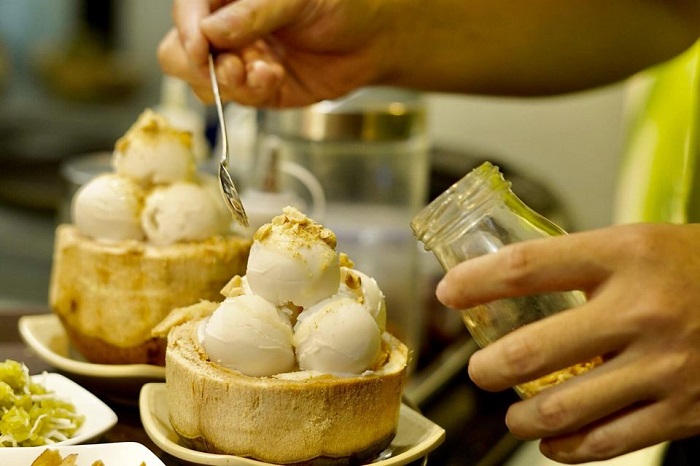 Các quán kem dừa ngon ở Côn Đảo - món kem dừa Côn Đảo thơm ngon