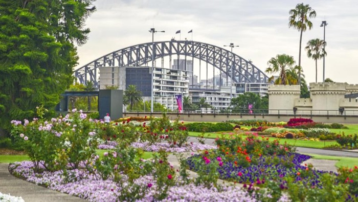 Vườn Bách thảo Hoàng gia Sydney là địa điểm tham quan gần nhà thờ Thánh Mary Úc