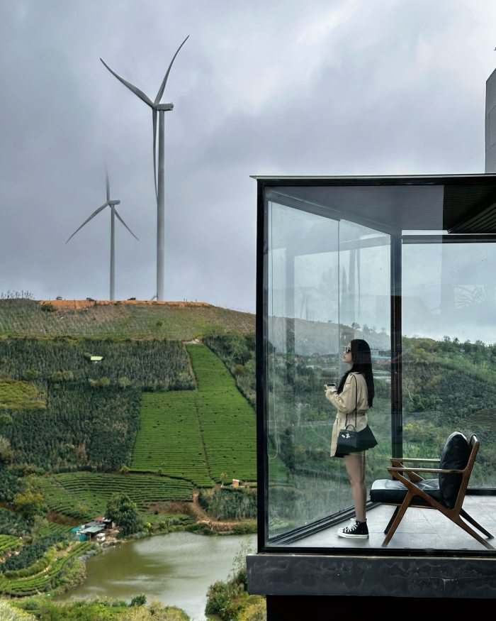 cánh đồng điện gió ở Tây Nguyên Cầu Đất 