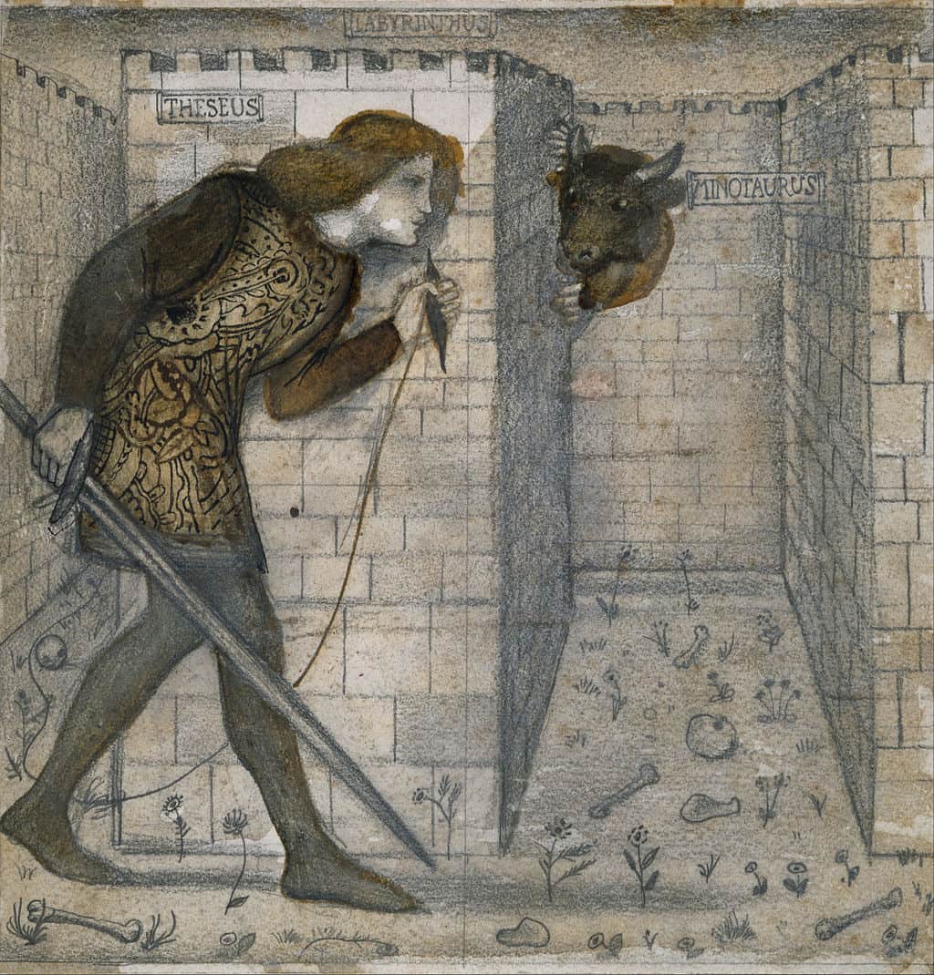 buc-tranh-theseus-and-the-minotaur-in-the-labyrinth-cua-danh-hoa-Edward-Burne-Jo