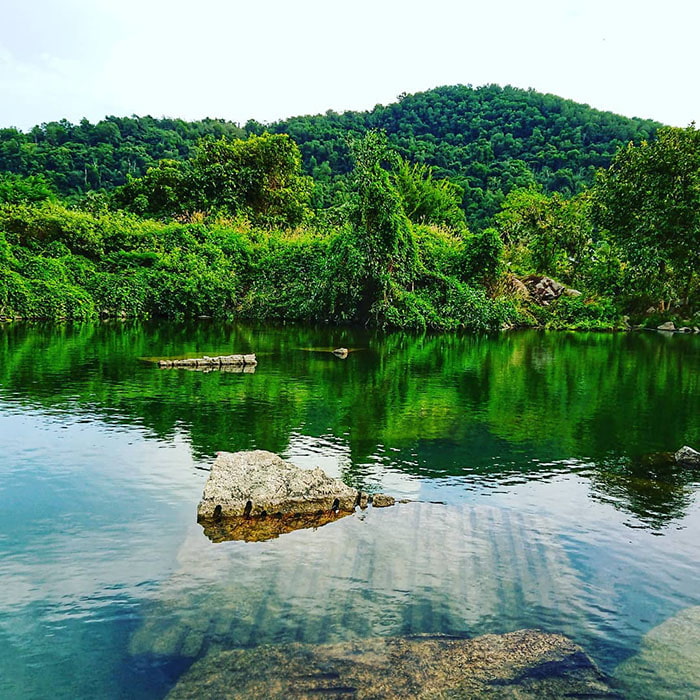 Săn ảnh ở hồ Latina An Giang - mặt hồ trong veo