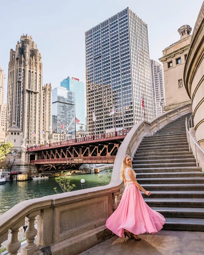 Cầu DuSable địa điểm chụp ảnh đẹp ở Chicago