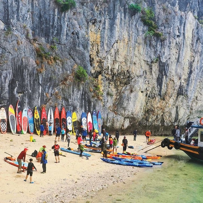 Lan Ha Bay is a beautiful place to paddle SUP