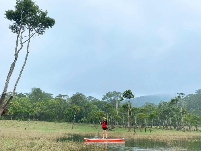 Tuyen Lam Lake is a beautiful place to paddle SUP