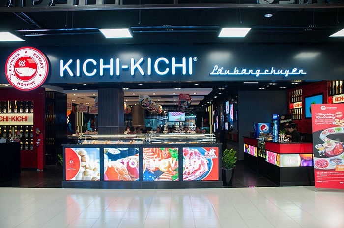  Nhà hàng Kichi Kichi Lotte Mart - một trong những nhà hàng lẩu băng chuyền ngon ở Đà Nẵng 