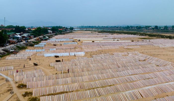 khung cảnh làng nghề bún Song Thằn ở Bình Định