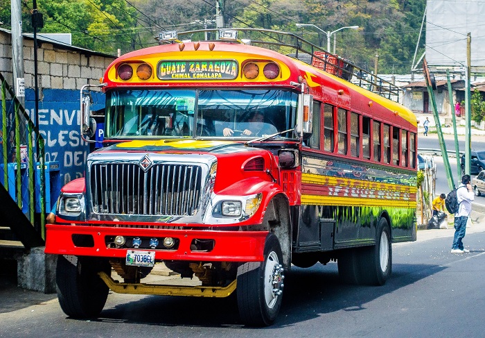 Xe buýt gà ở Guatemala - du lịch Guatemala